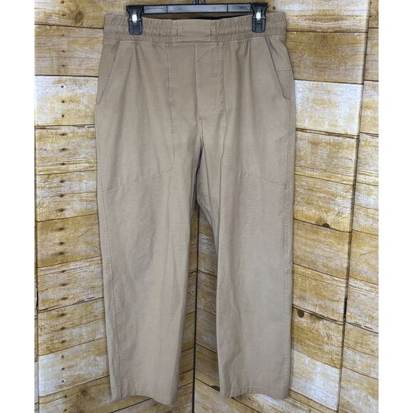 LULULEMON ABC CROPPED CASUAL COMFORT EVERYDAY PULL ON PANT SIZE MEDIUM - Picture 4 of 6